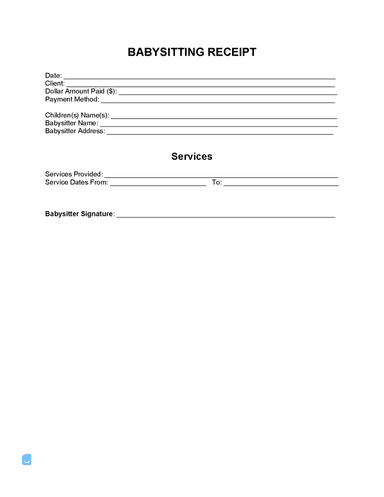 Babysitting Receipt Template Invoice Maker