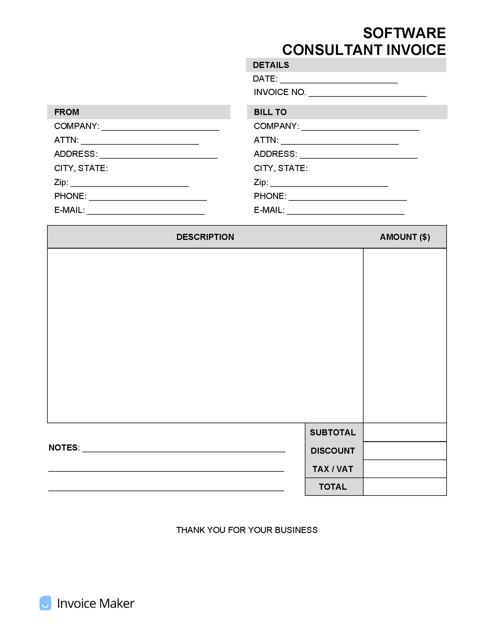 Software-Consultant-Invoice-Template