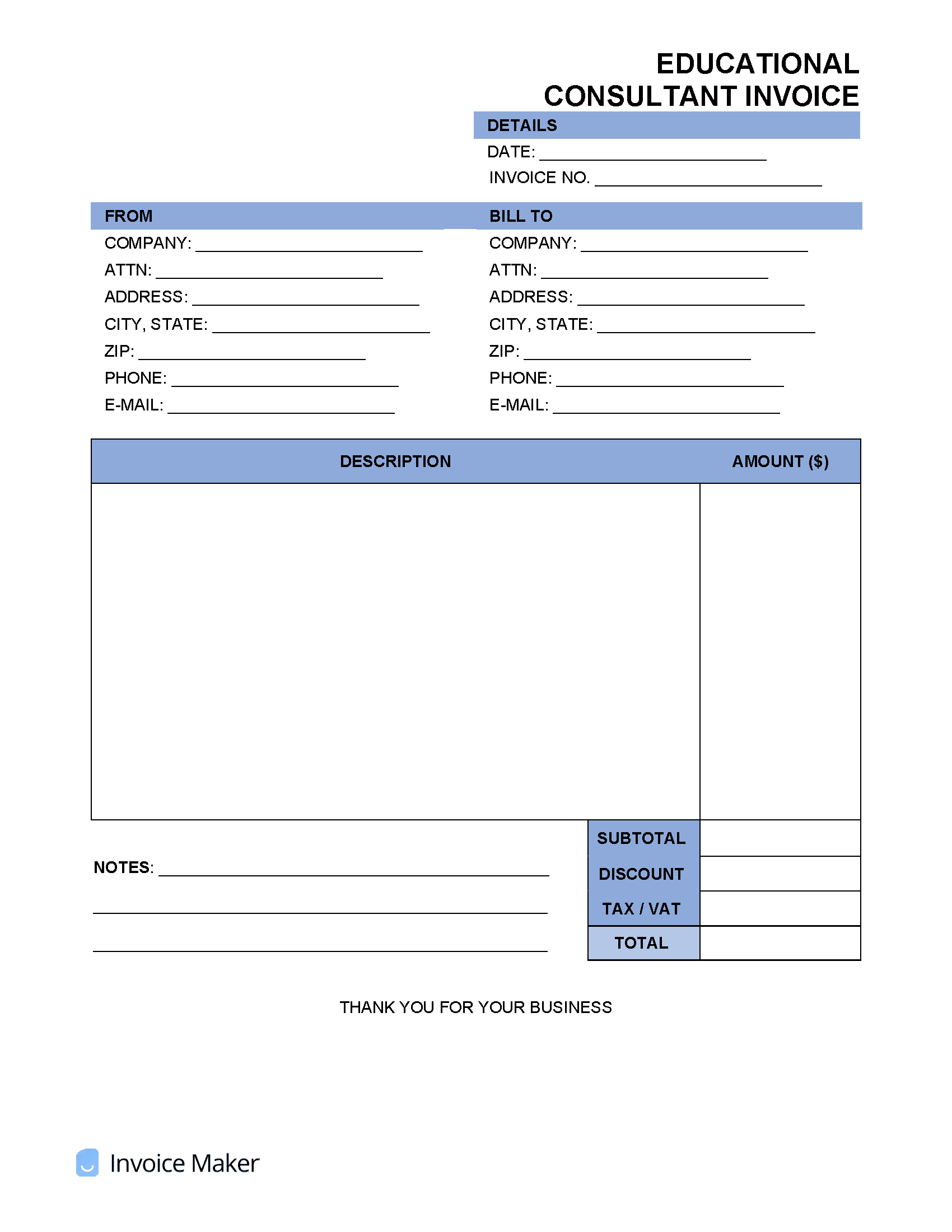 Educational-Consultant-Invoice-Template