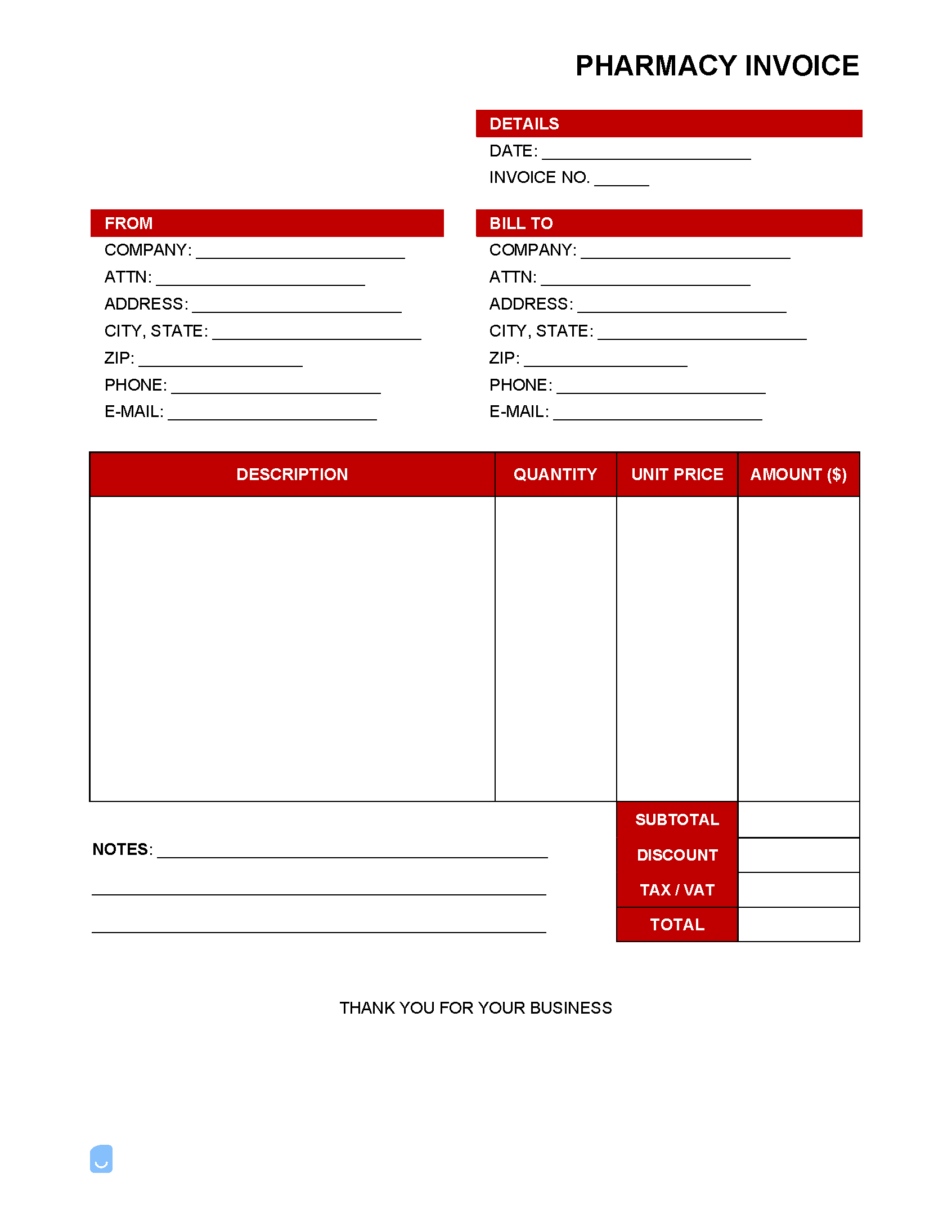 Pharmacy-Invoice-Template