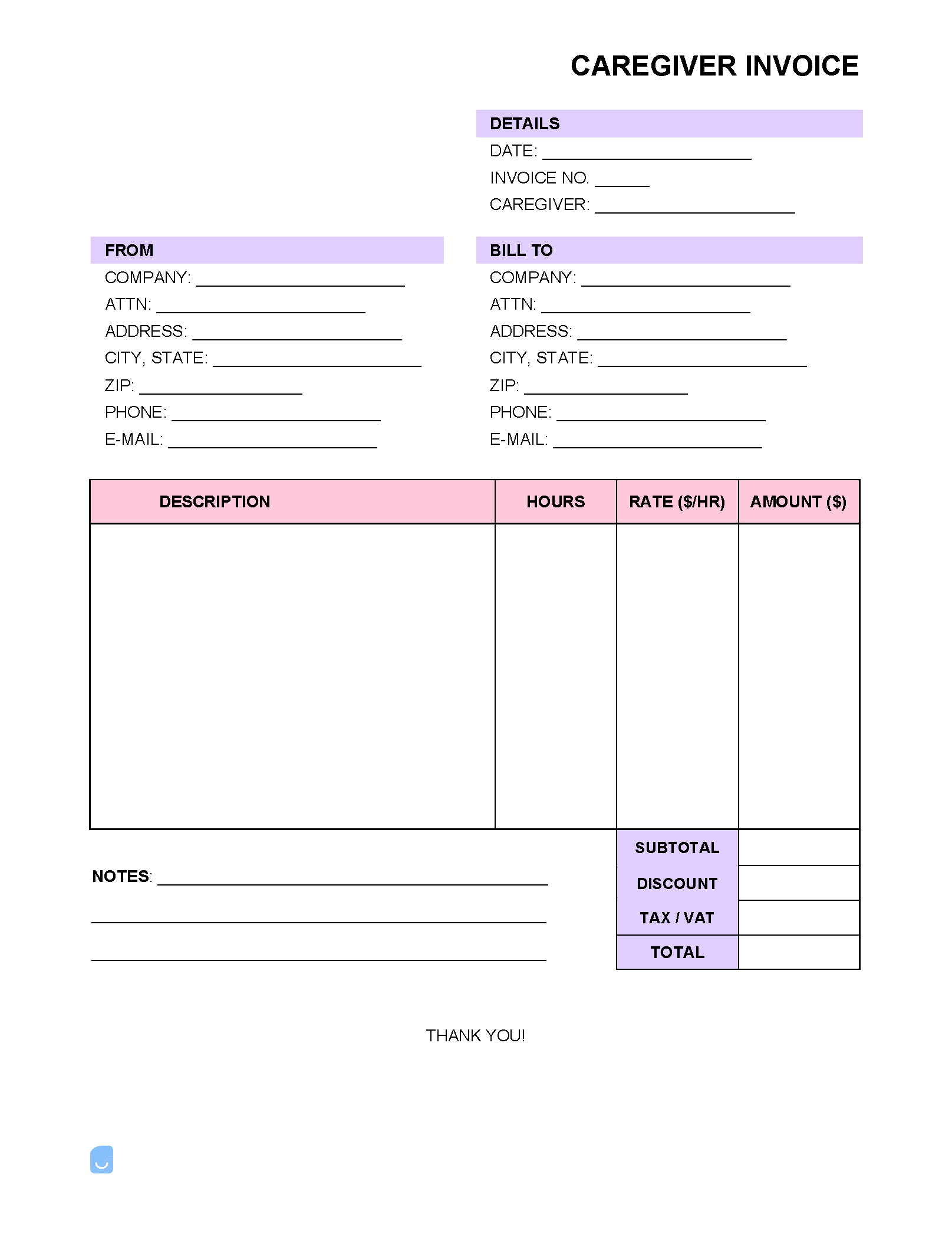 Caregiver-Invoice-Template