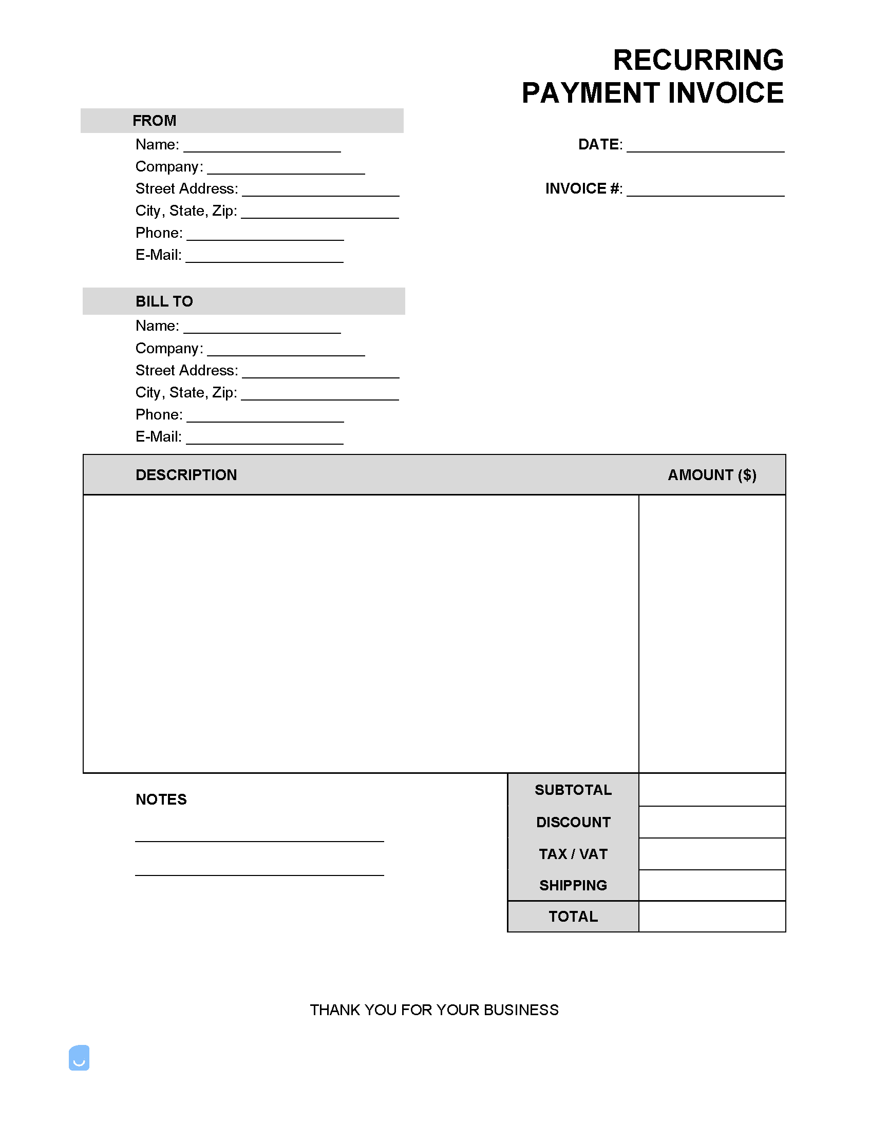 Recurring-Payment-Invoice