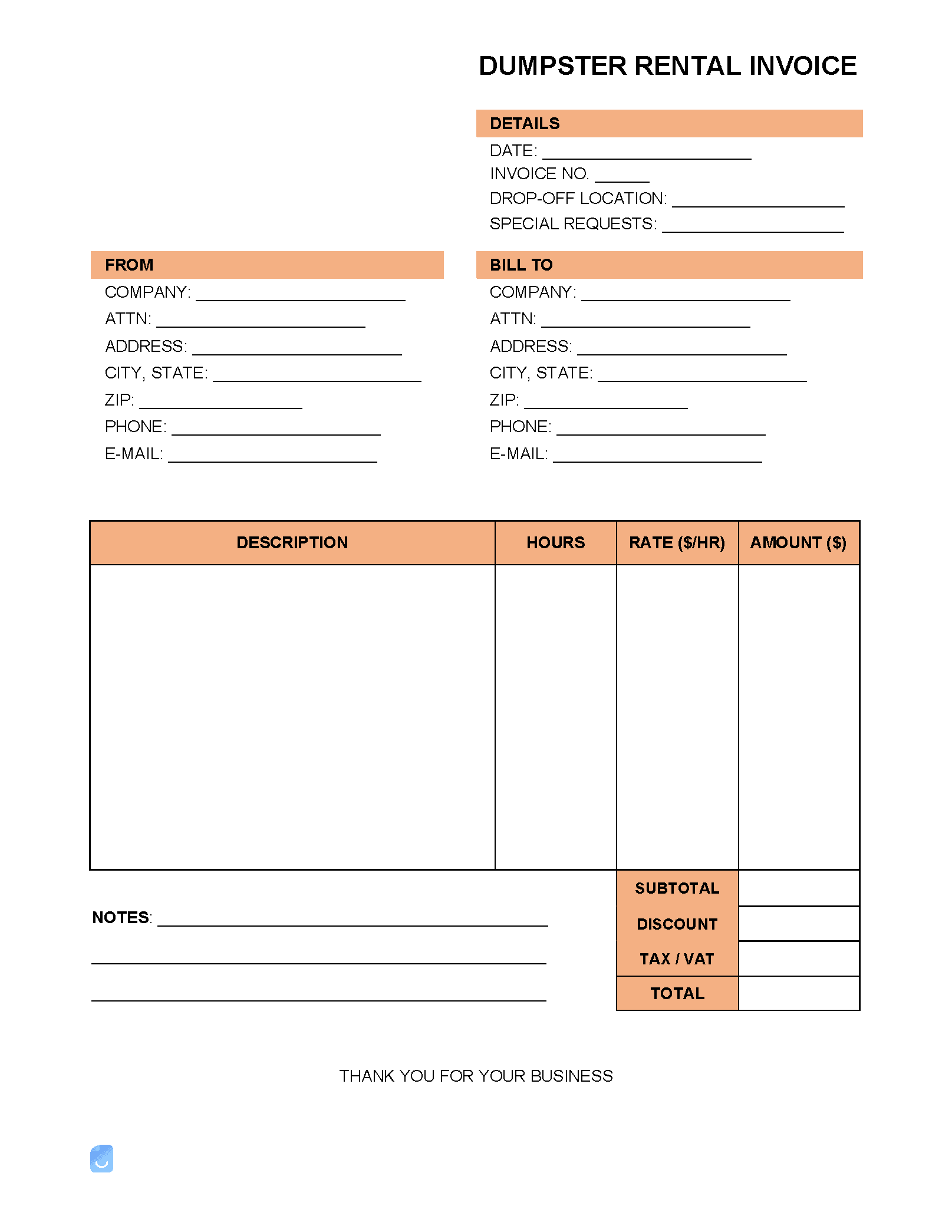 Dumpster-Rental-Invoice-Template