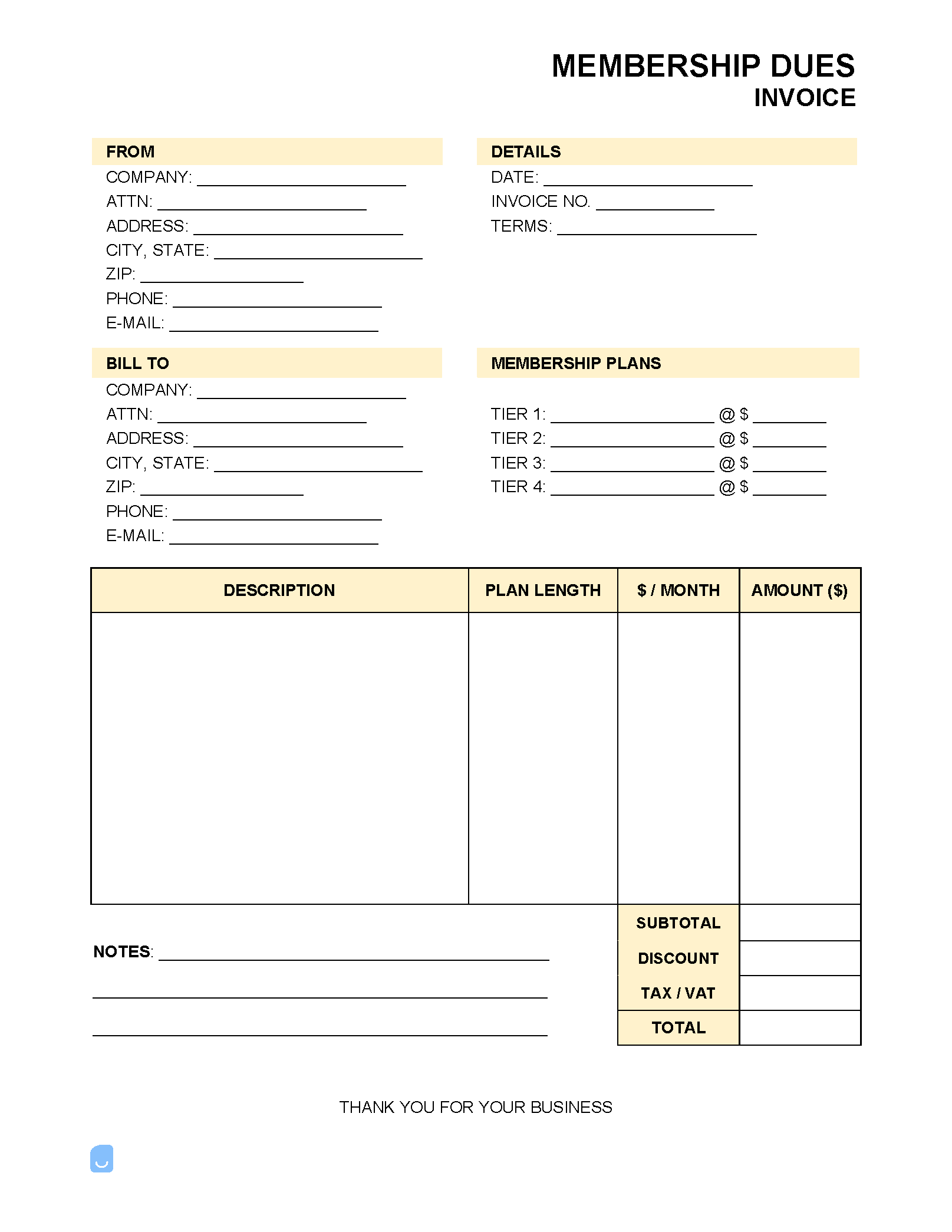 Membership-Dues-Invoice-Template