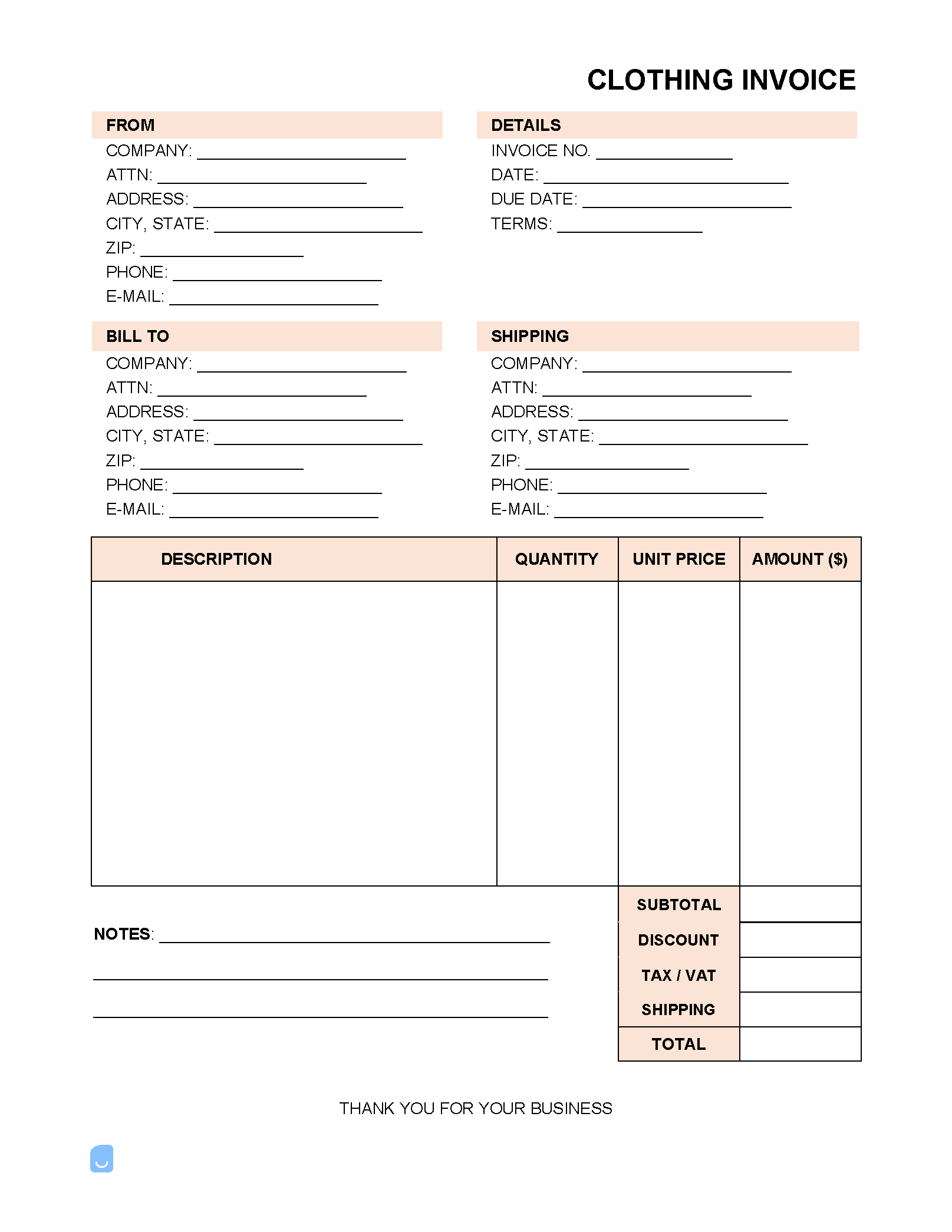 Clothing-Garments-Invoice-Template