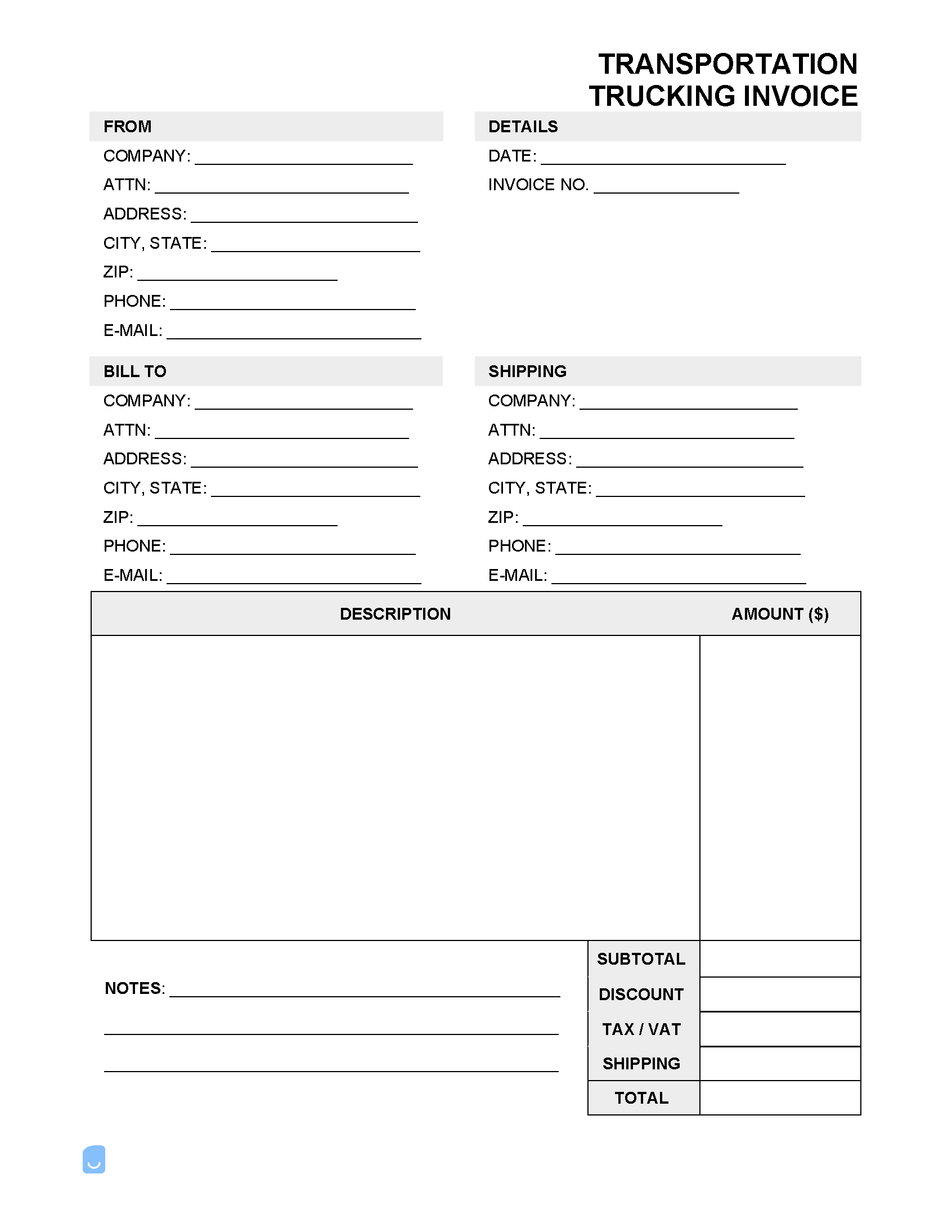 Transportation-Trucking-Invoice-Template