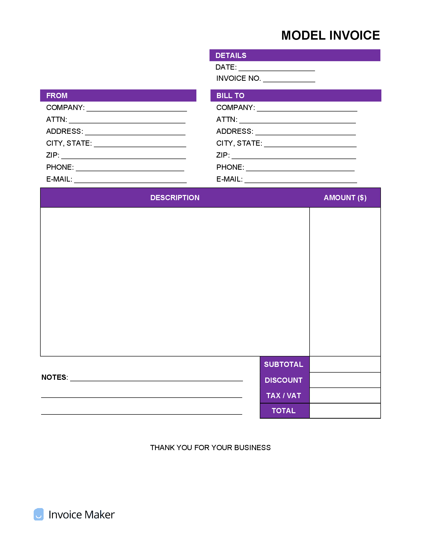 Model-Invoice-Template