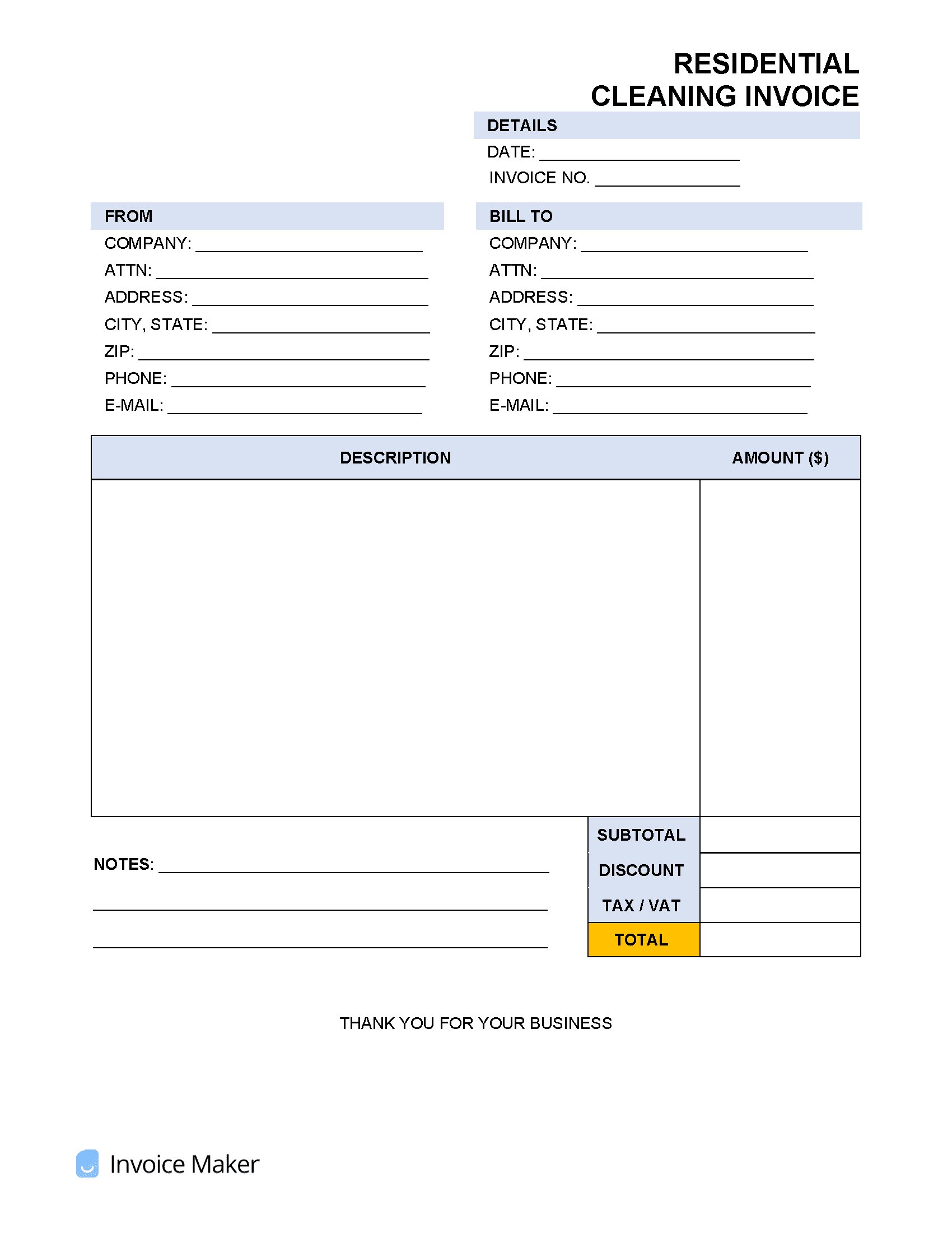 Residential-Cleaning-Invoice-Template