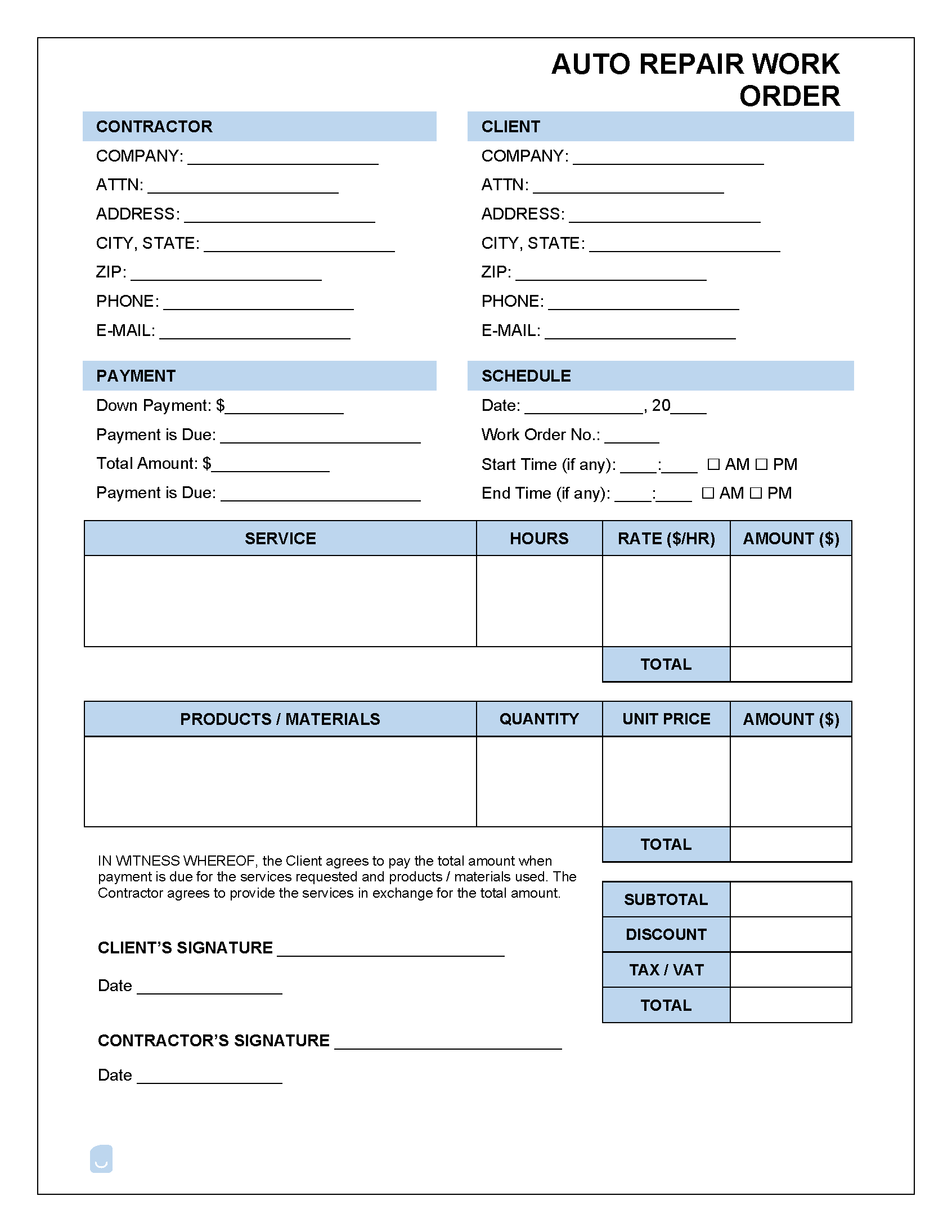 Auto-Repair-Work-Order-Template