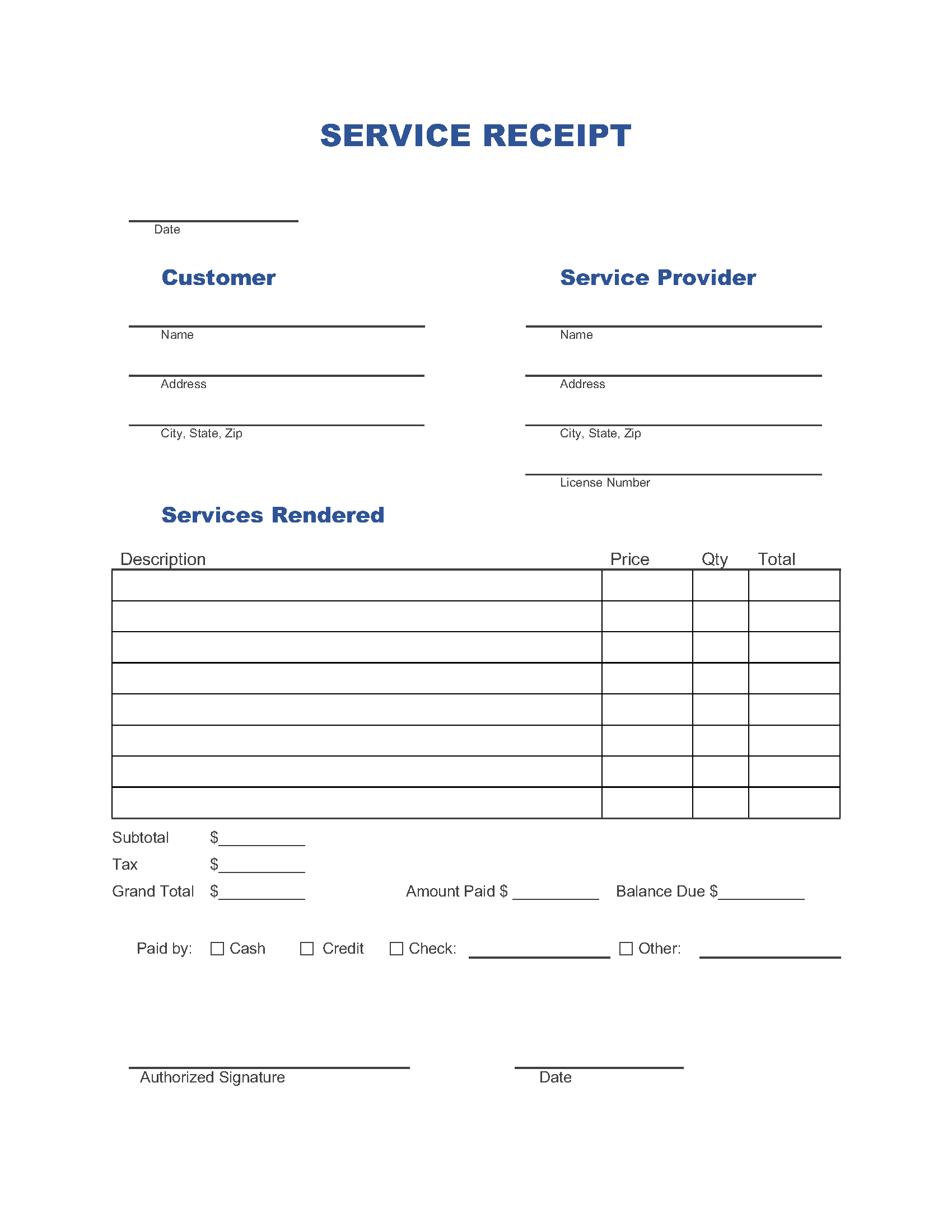 Service-Receipt-Template