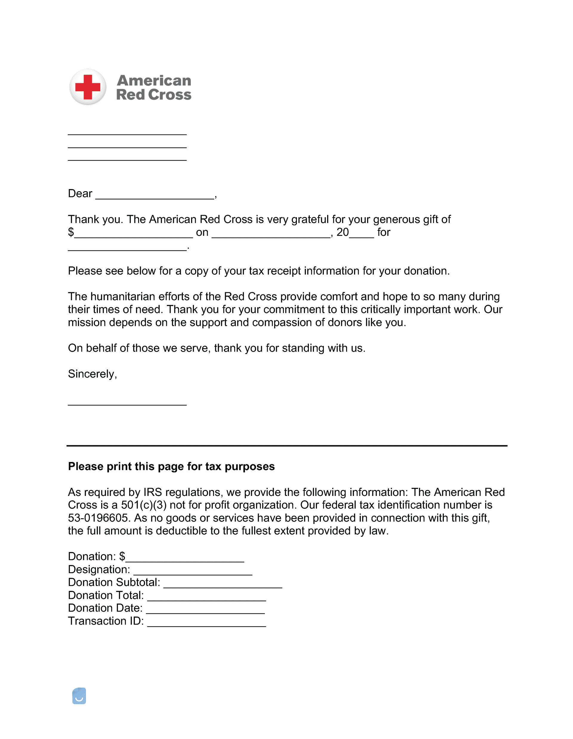 American-Red-Cross-Donation-Receipt-Template