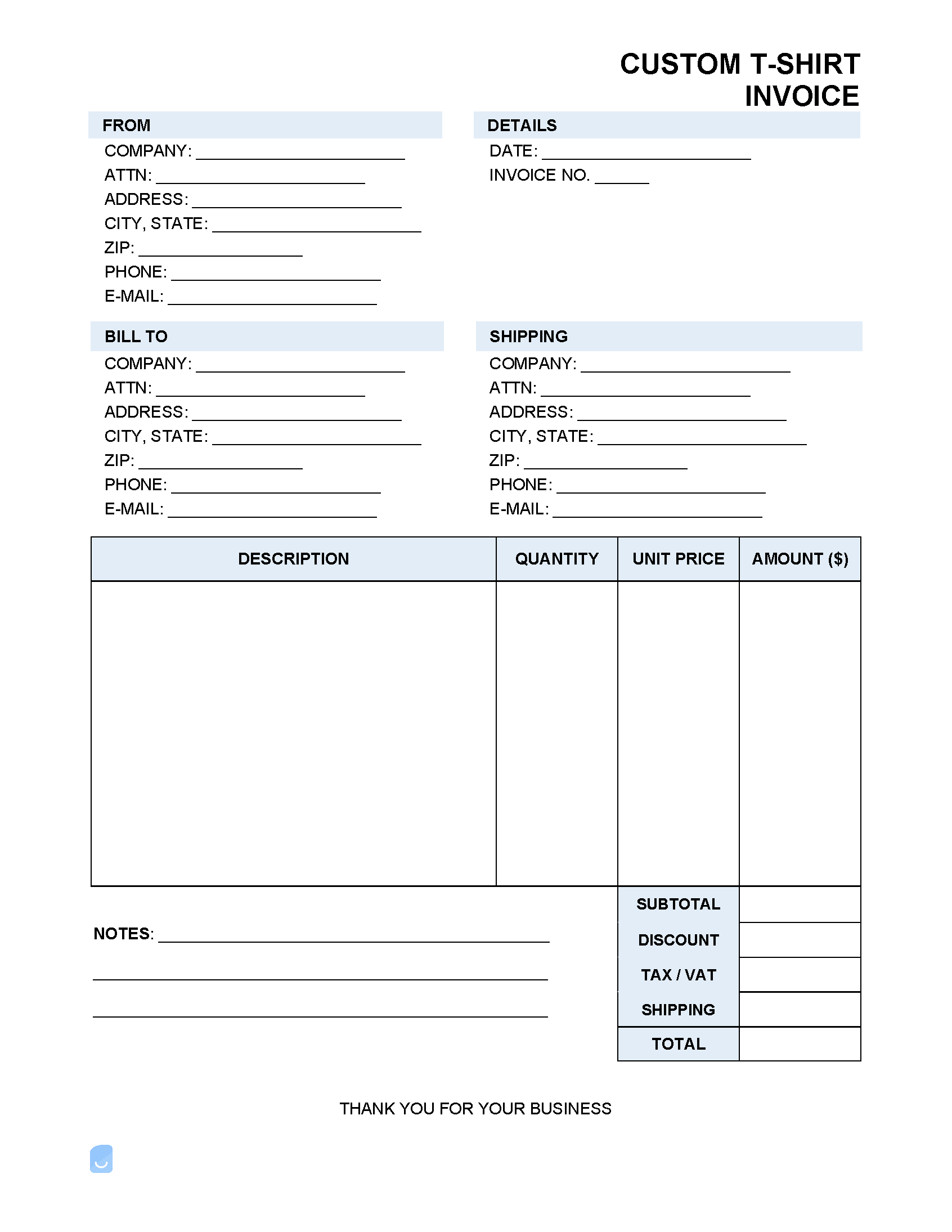 Custom-T-Shirt-Invoice-Template