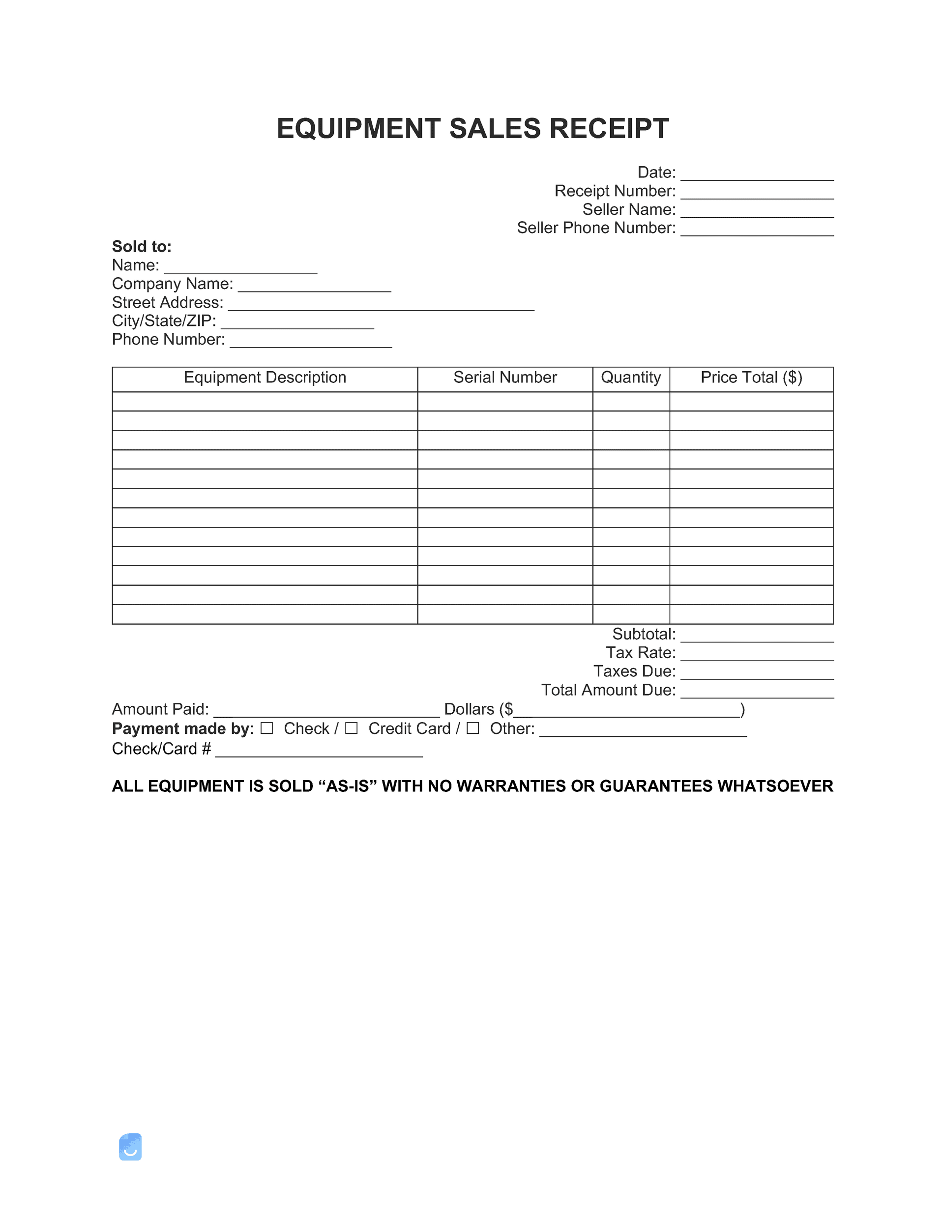Equipment-Sales-Receipt-Template