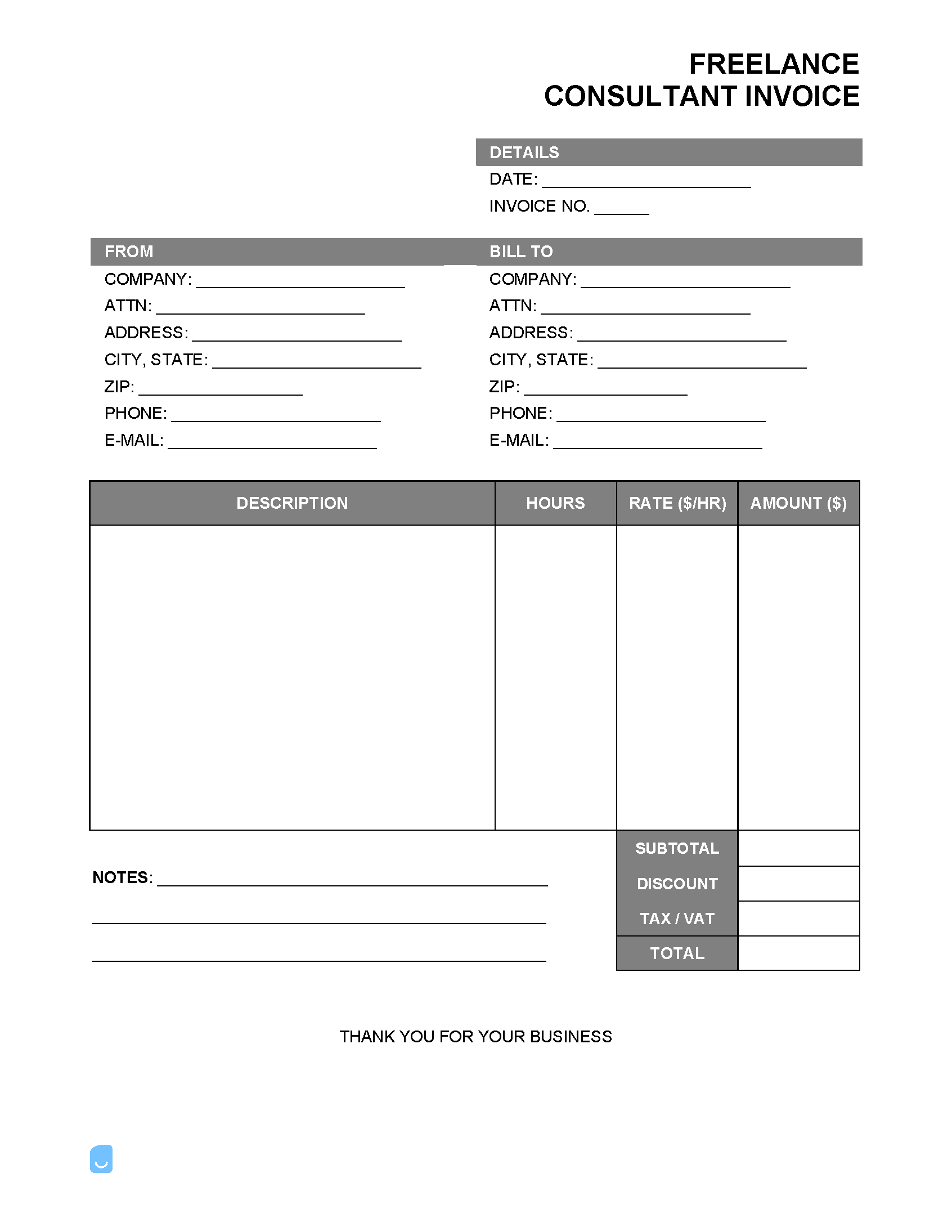 Freelance-Consultant-Invoice-Template