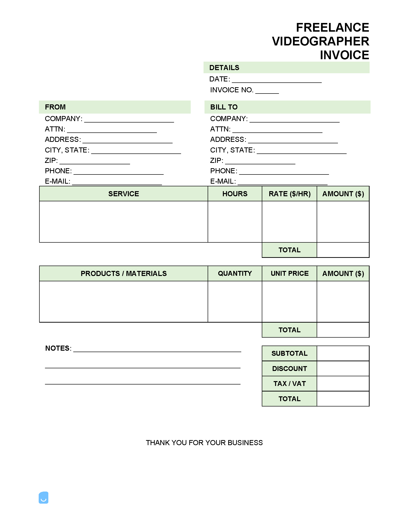 Freelance-Videographer-Invoice-Template