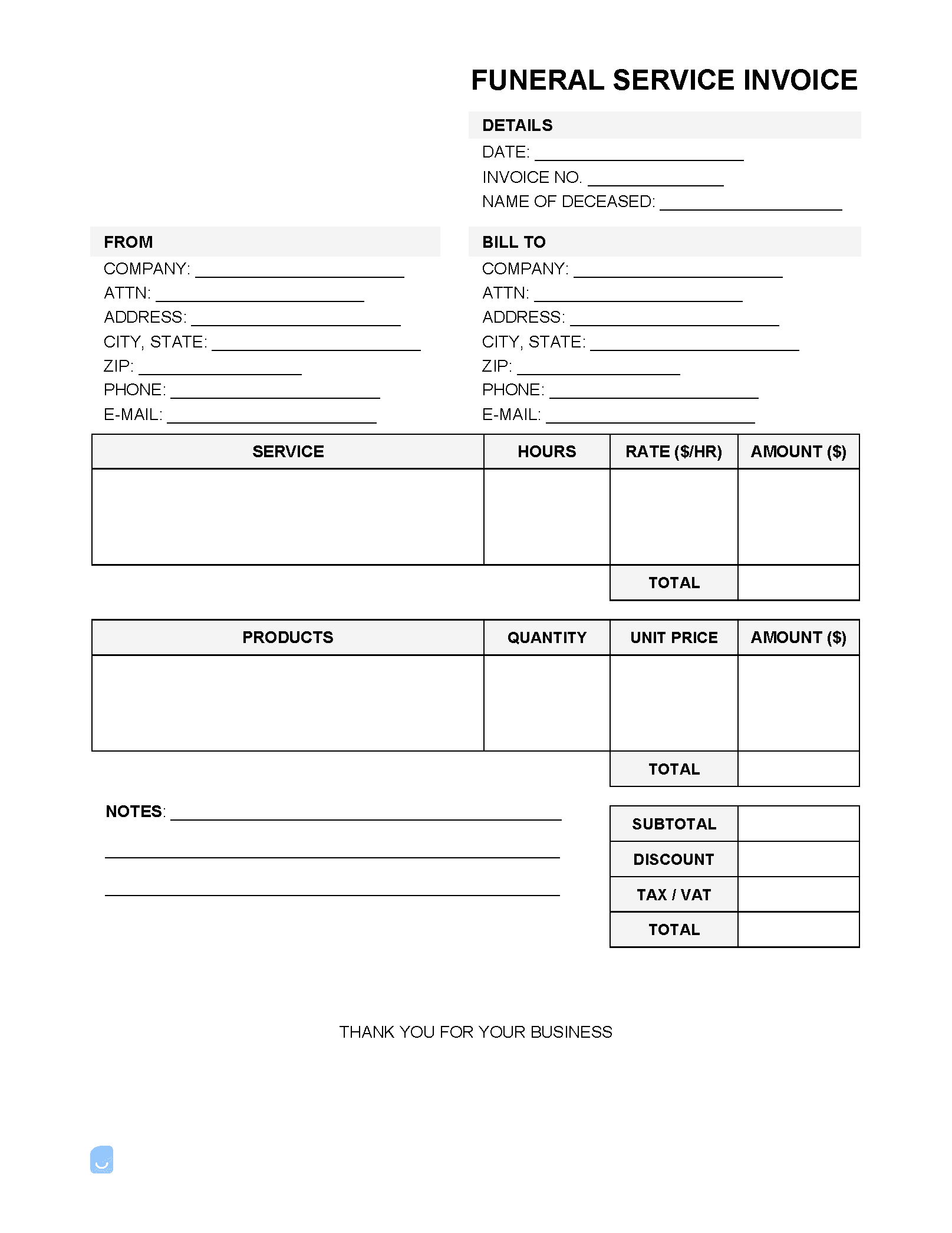 Funeral-Service-Invoice-Template
