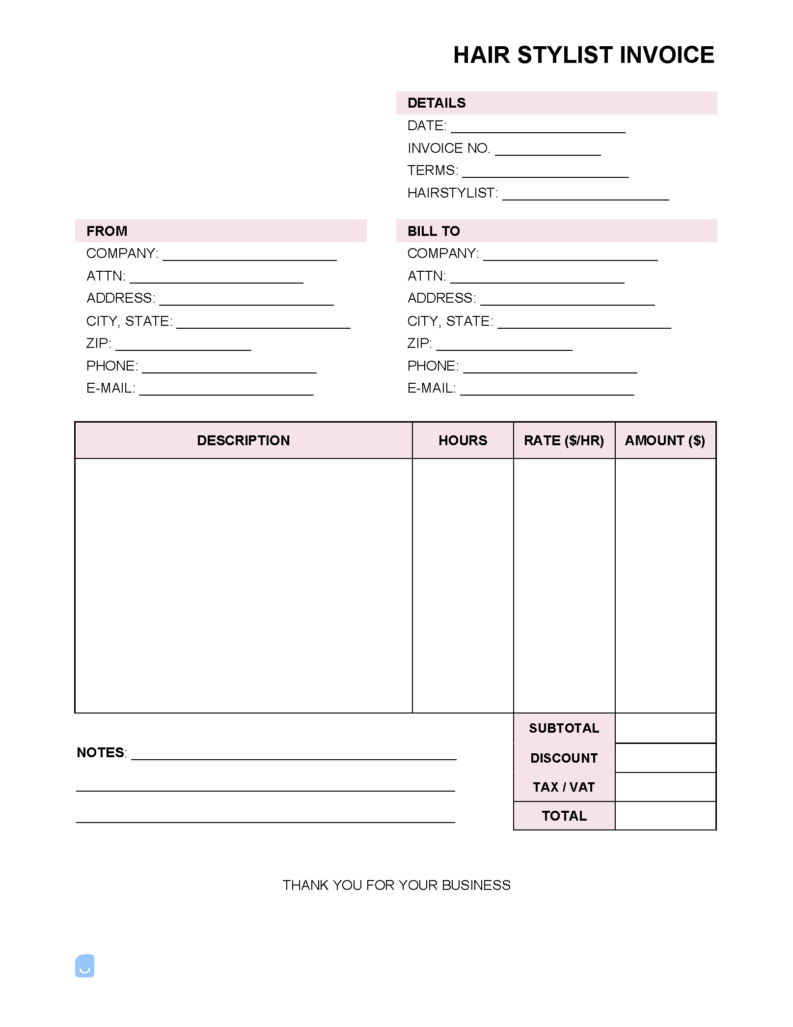 Hair-Stylist-Invoice-Template