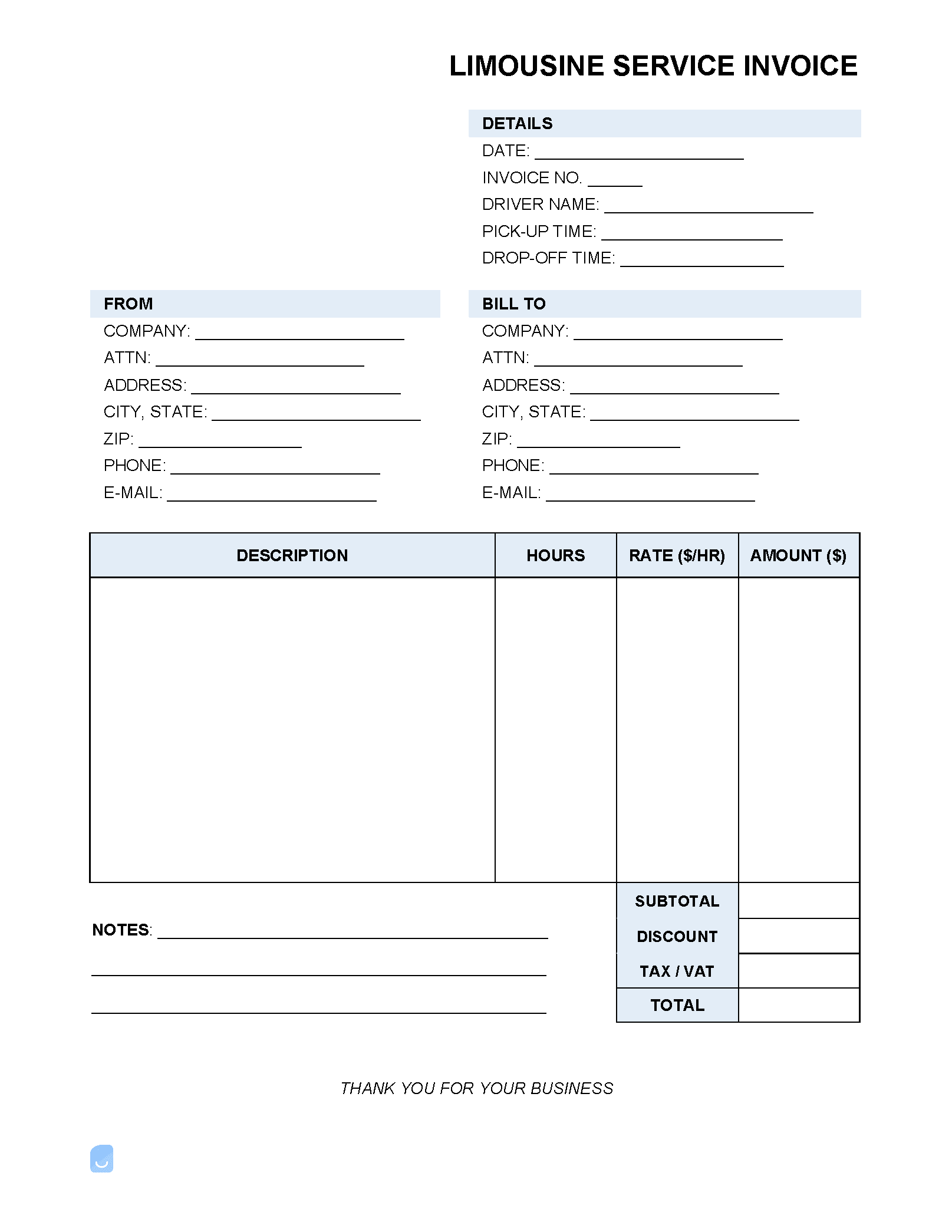 Limousine-Service-Invoice-Template
