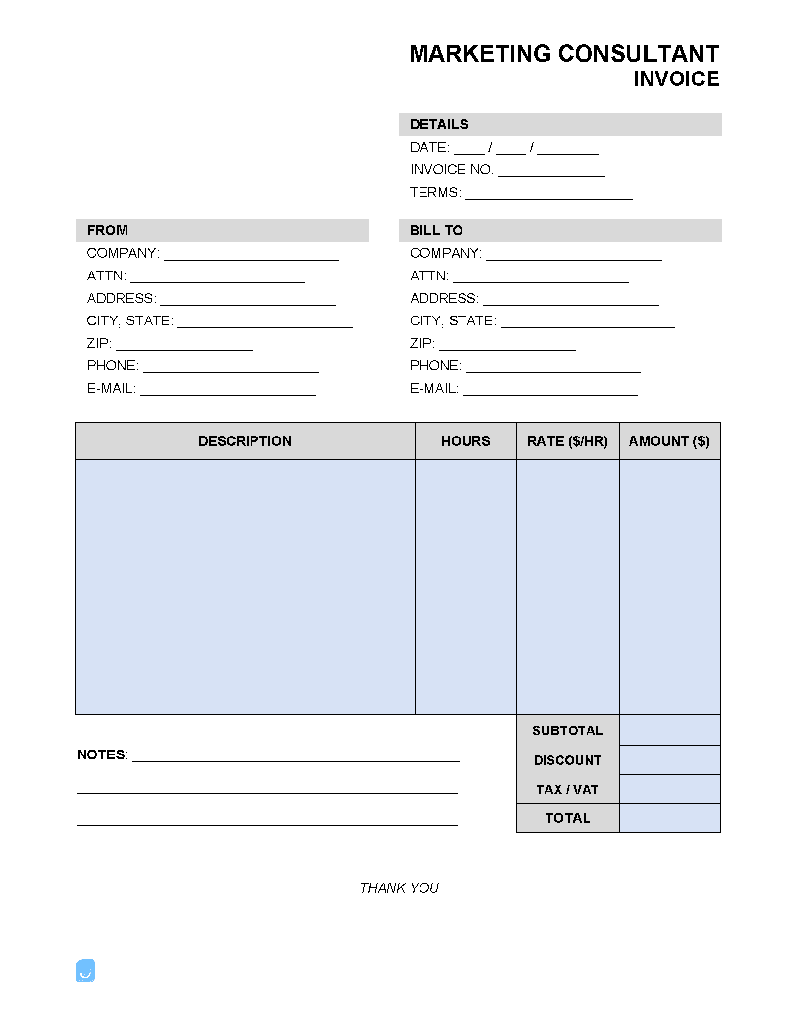 Marketing-Consultant-Invoice-Template