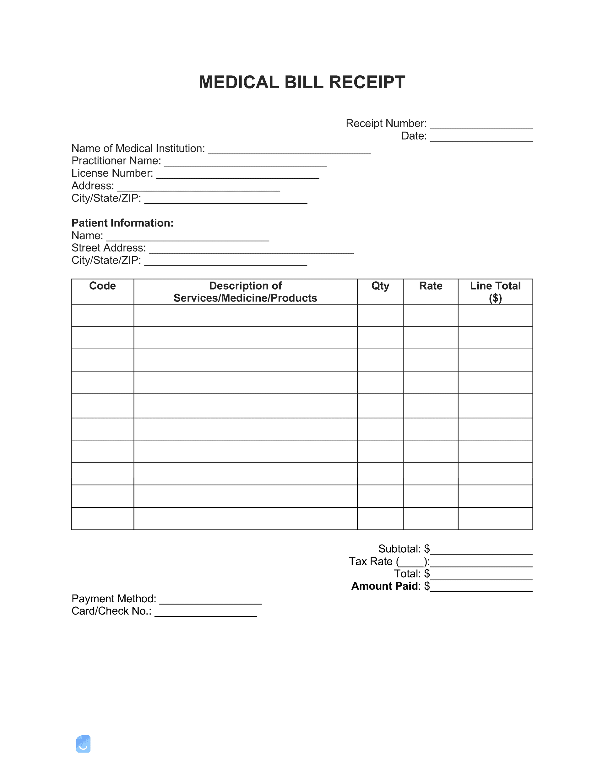Medical-Bill-Receipt-Template