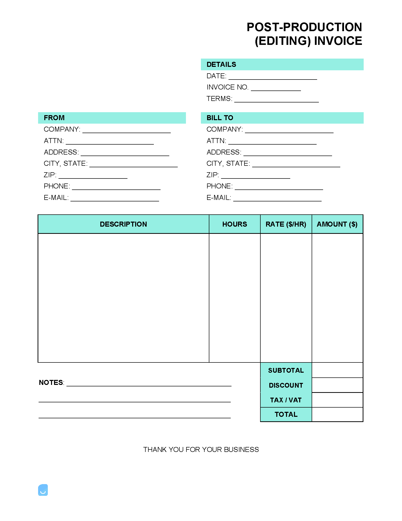 Post-Production-Editing-Invoice-Template