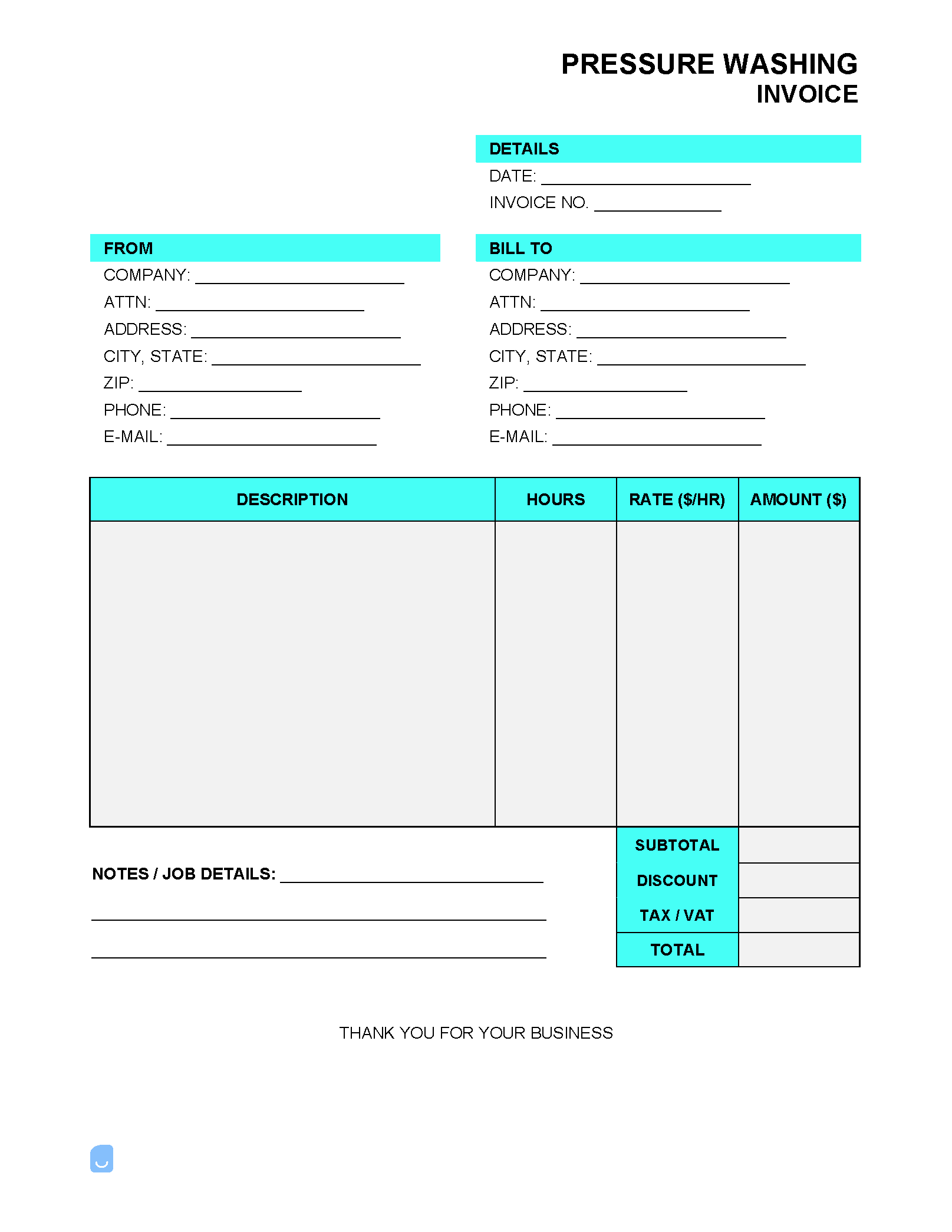 Pressure-Washing-Invoice-Template