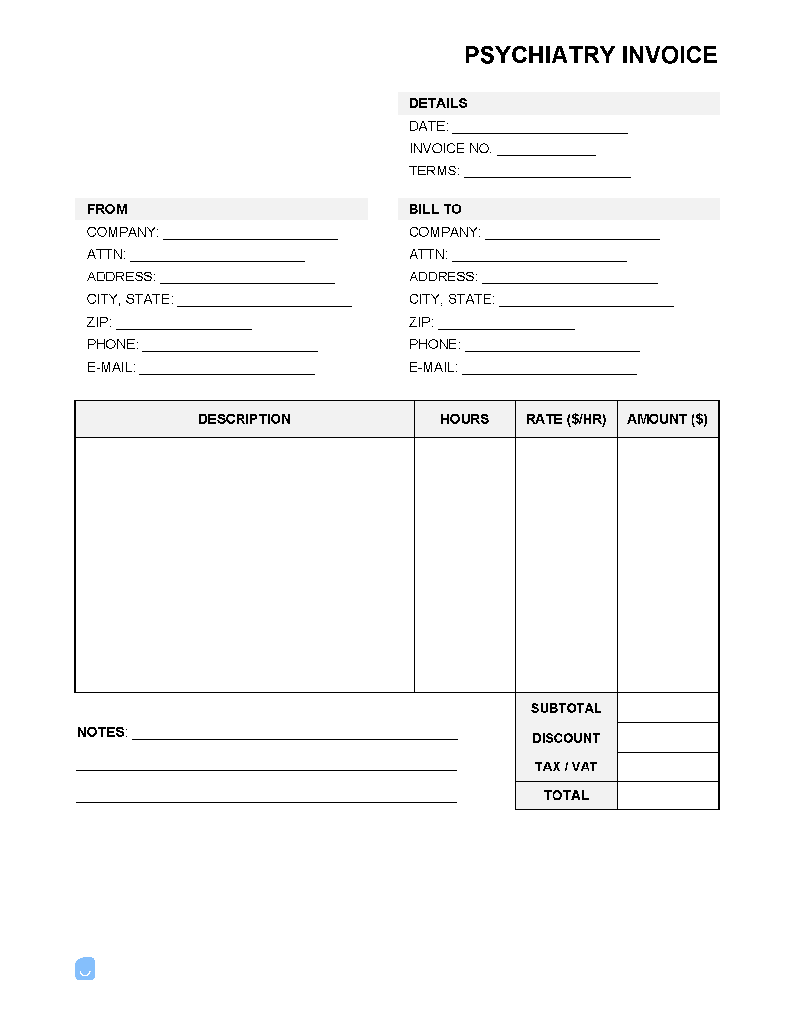 Psychiatrist-Invoice-Template