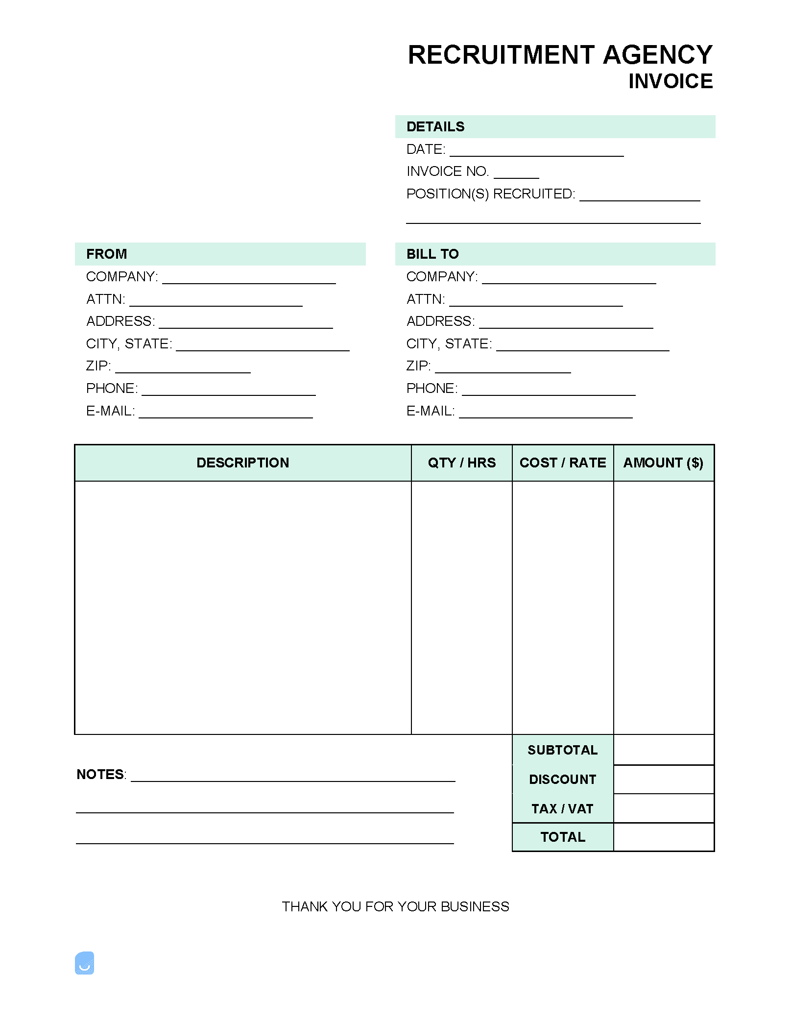 Recruitment-Agency-Invoice-Template