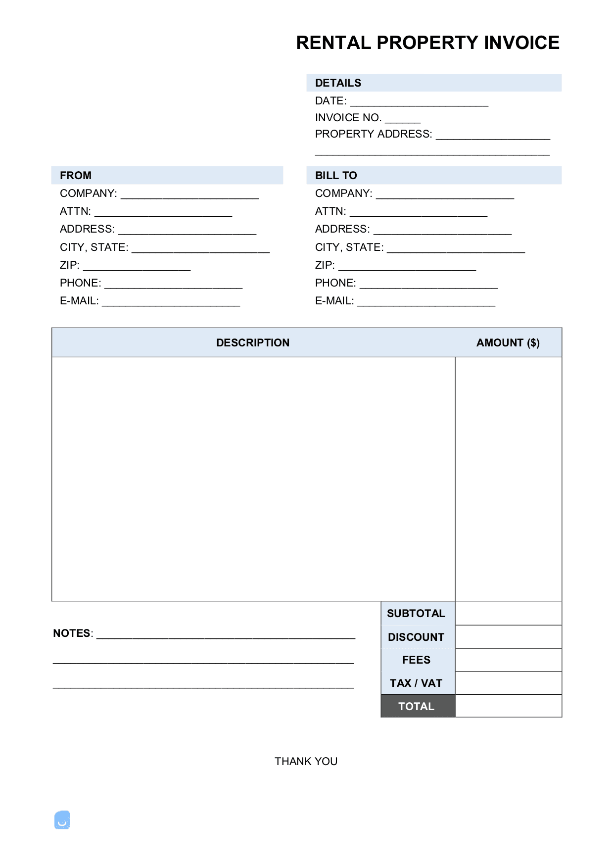 Rental-Property-Invoice-Template