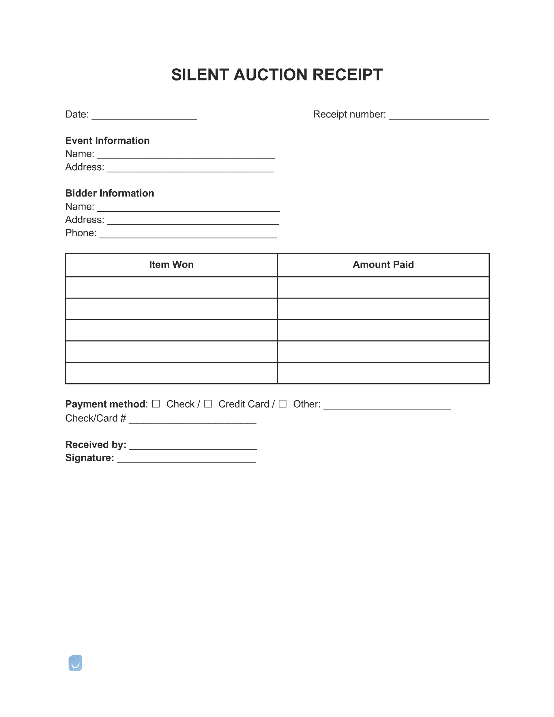 Silent-Auction-Receipt-Template