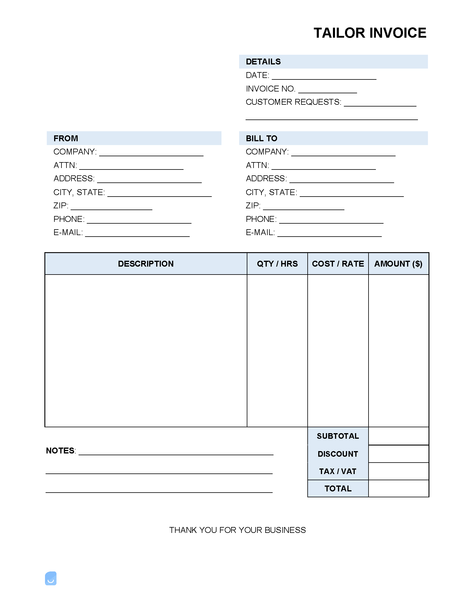 Tailor-Clothing-Invoice-Template