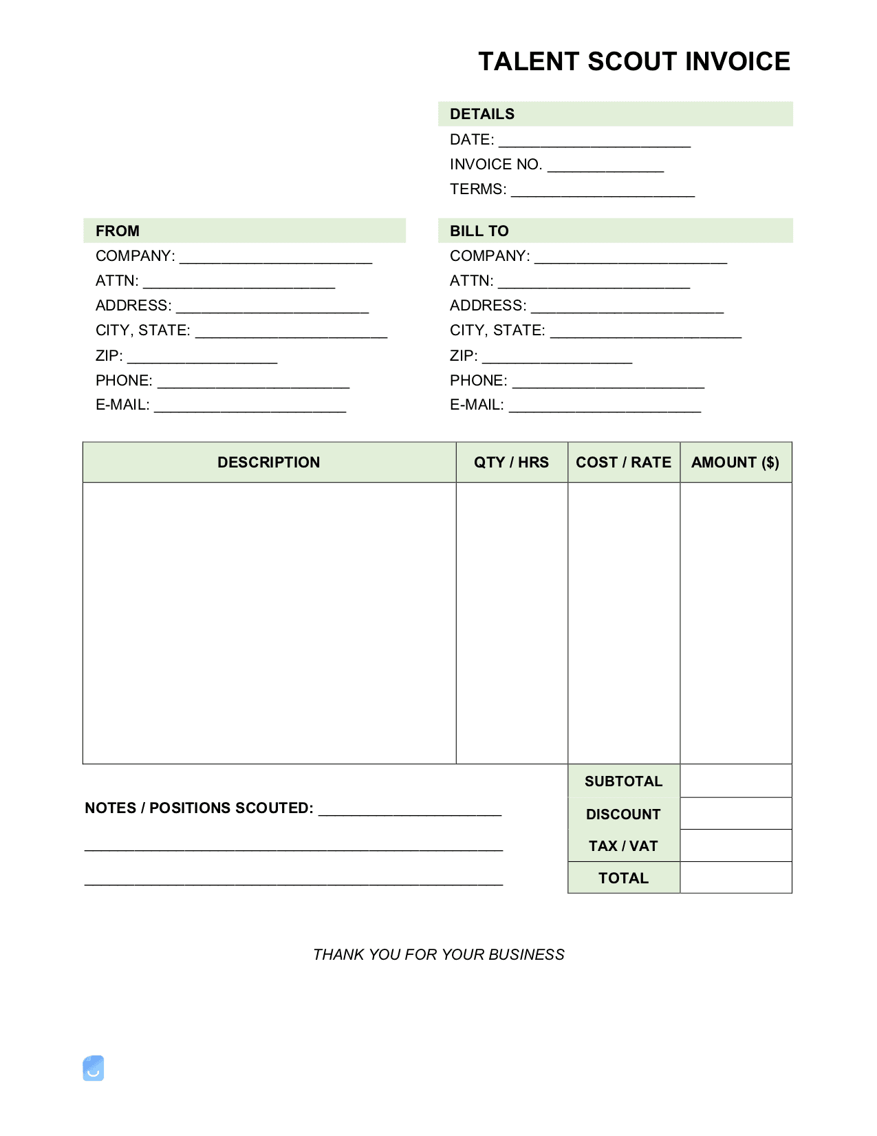 Talent-Scout-Invoice-Template