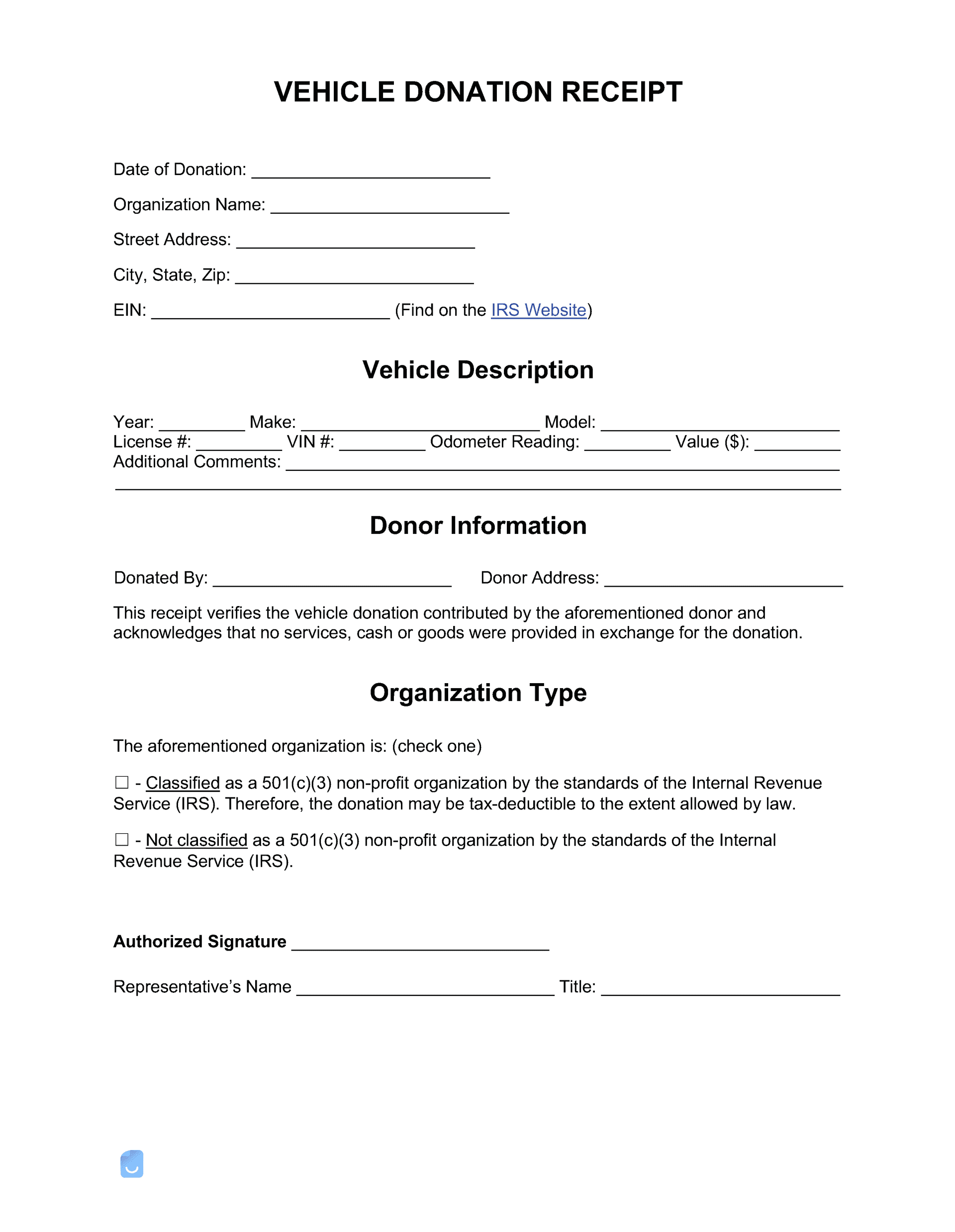 Vehicle-Donation-Receipt-Template