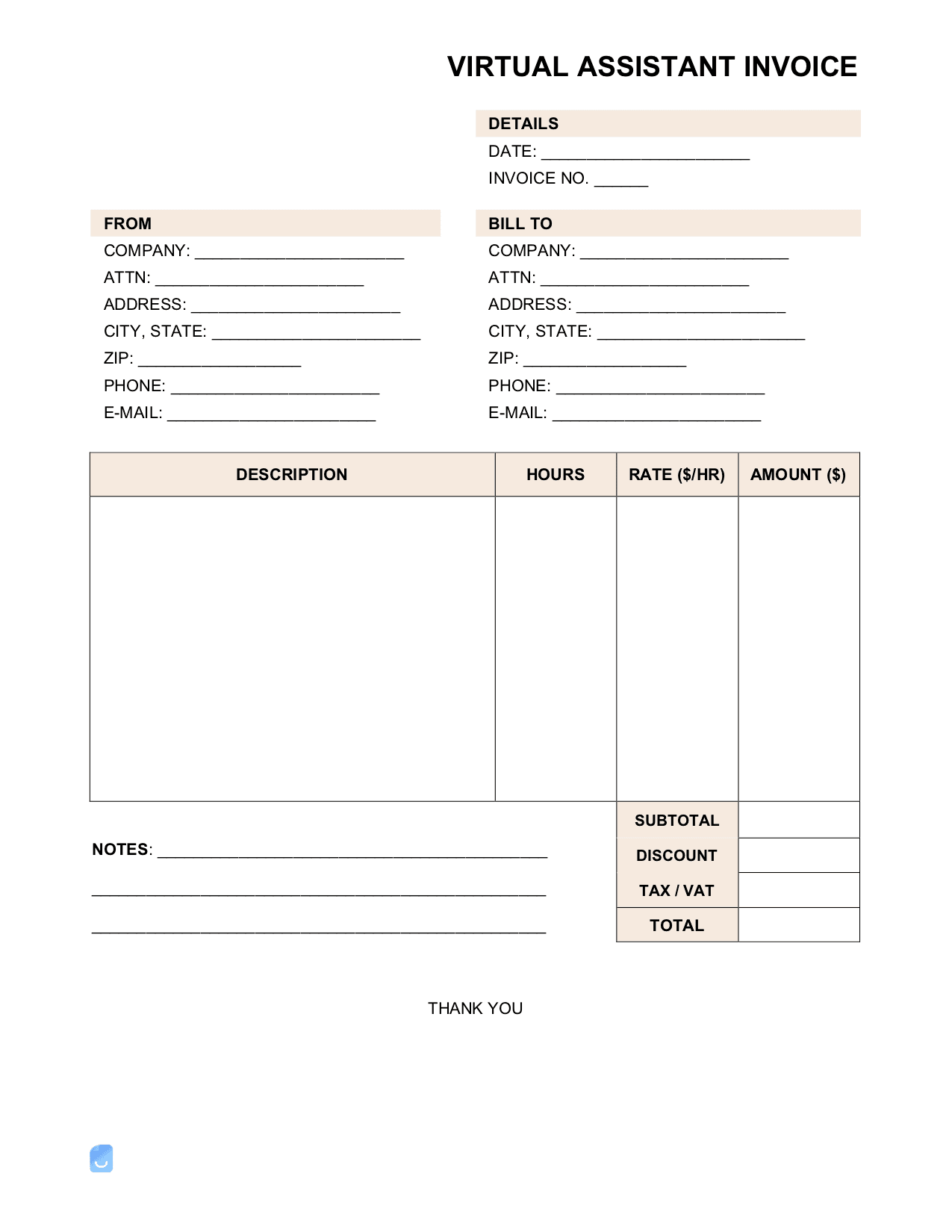 Virtual-Assistant-Invoice-Template