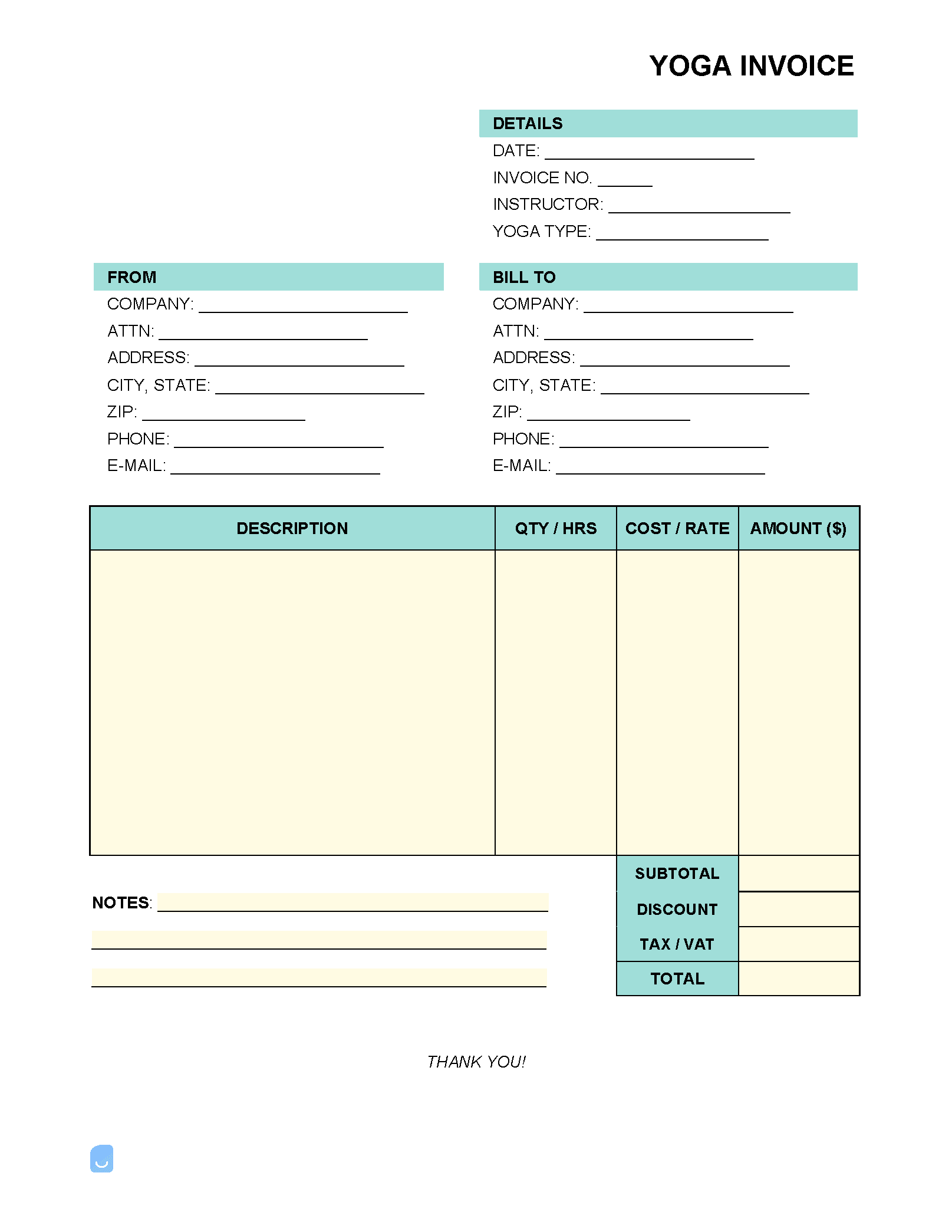 Yoga-Teacher-Invoice-Template