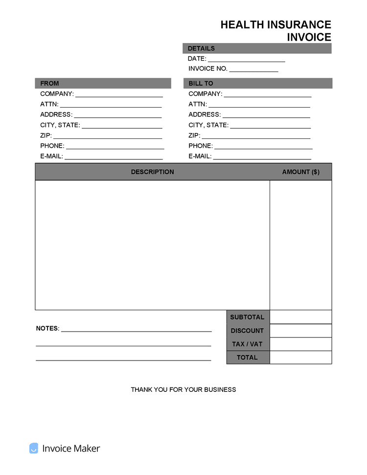 Health Insurance Invoice Template Invoice Maker Health Insurance Invoice Template Invoice Maker