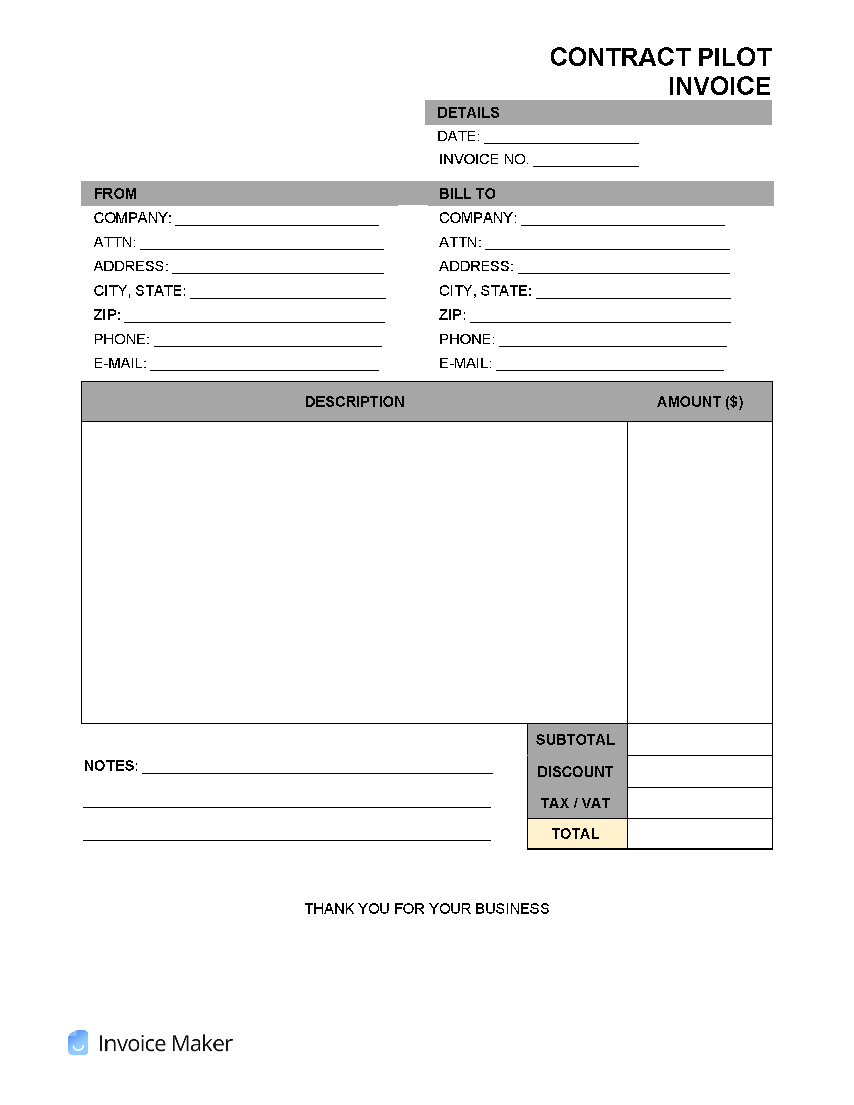 Service Invoice Templates (75) Invoice Maker