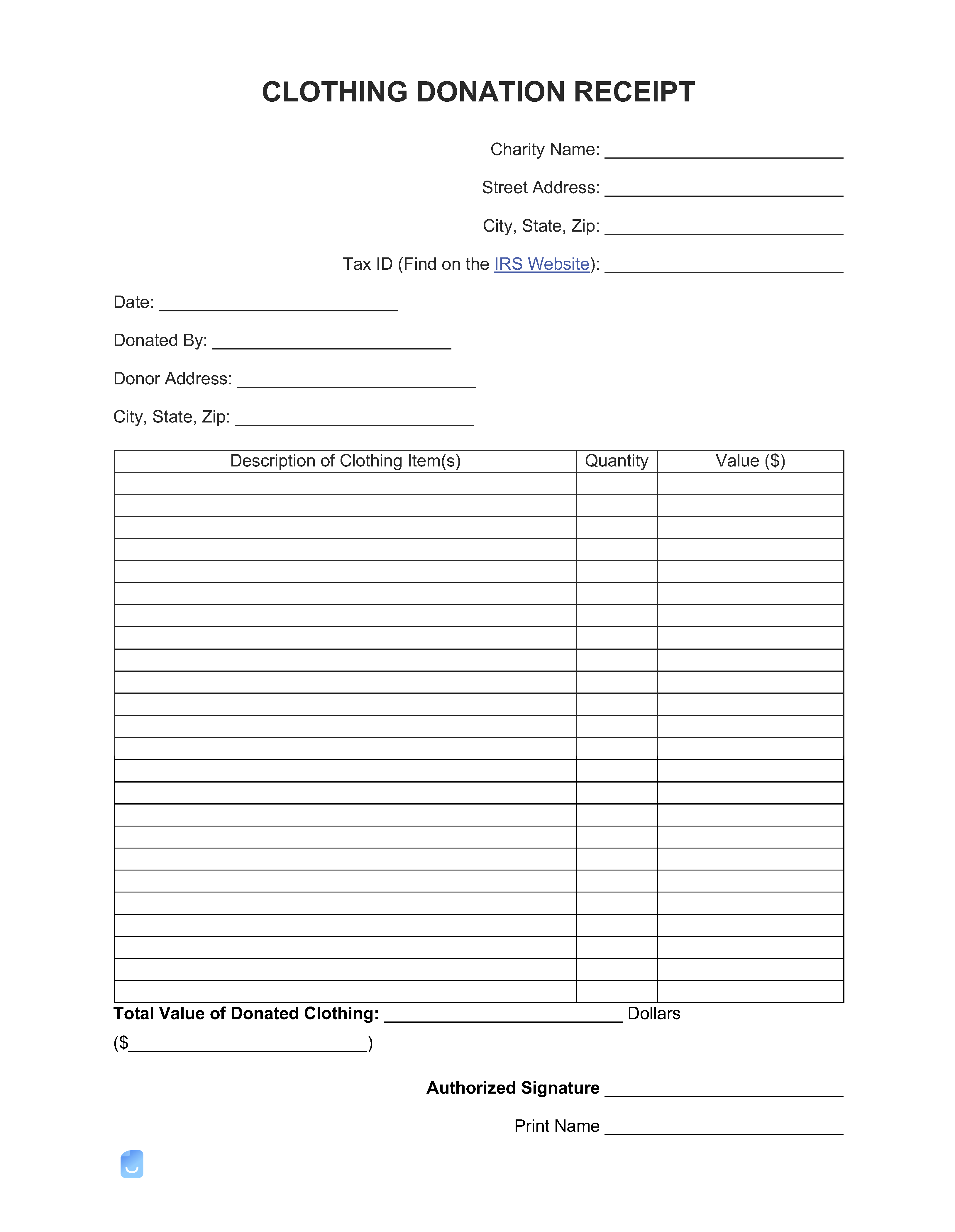 Donation Receipt Template Invoice Maker