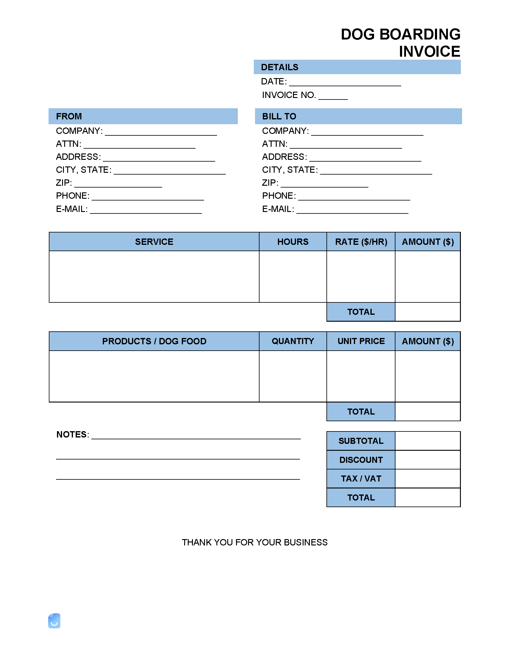 Service Invoice Templates 75 Invoice Maker