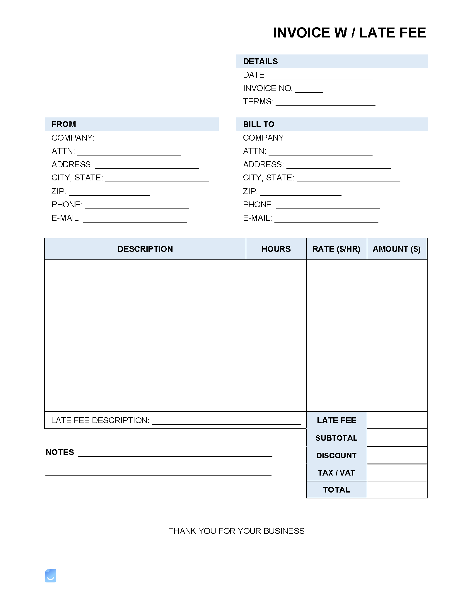 Free Invoice Template - Download and Send Invoices Easily - Wise