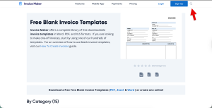 How to search for an invoice template